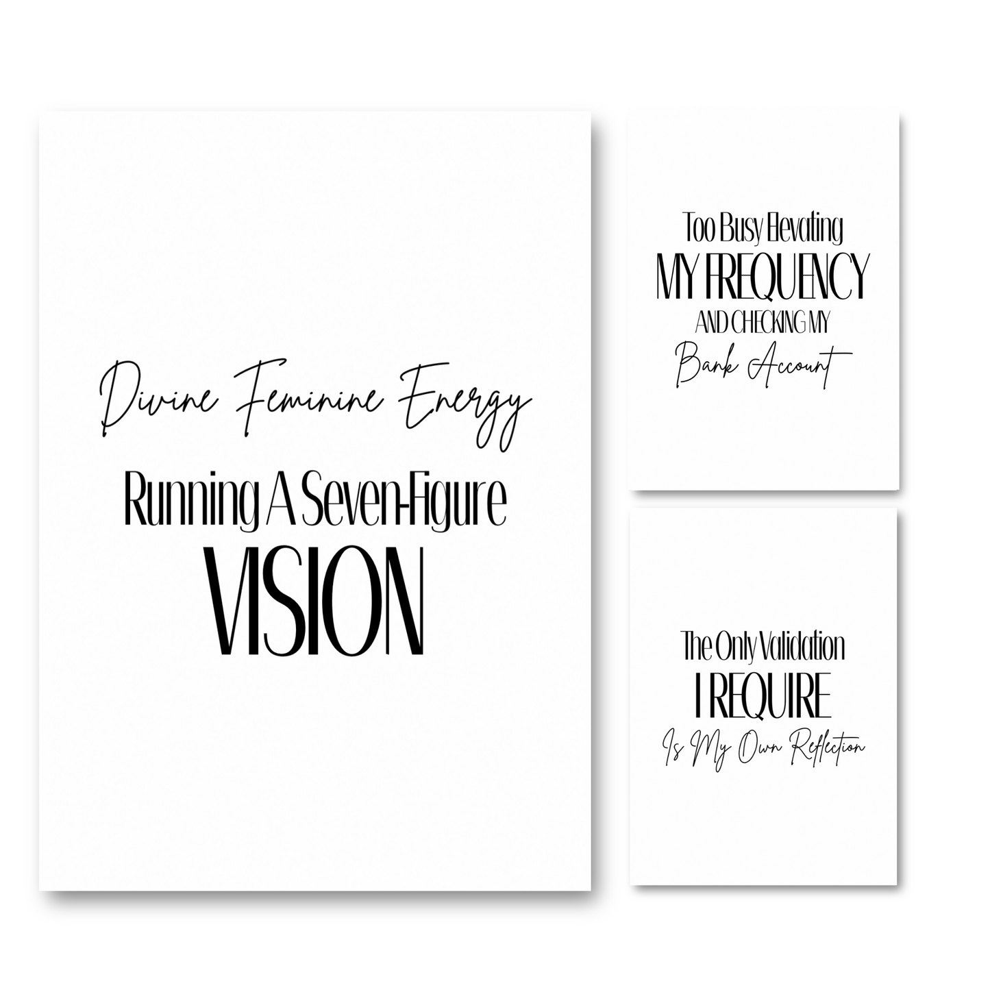 Girl Boss Office Wall Art Set | Manifestation Prints
