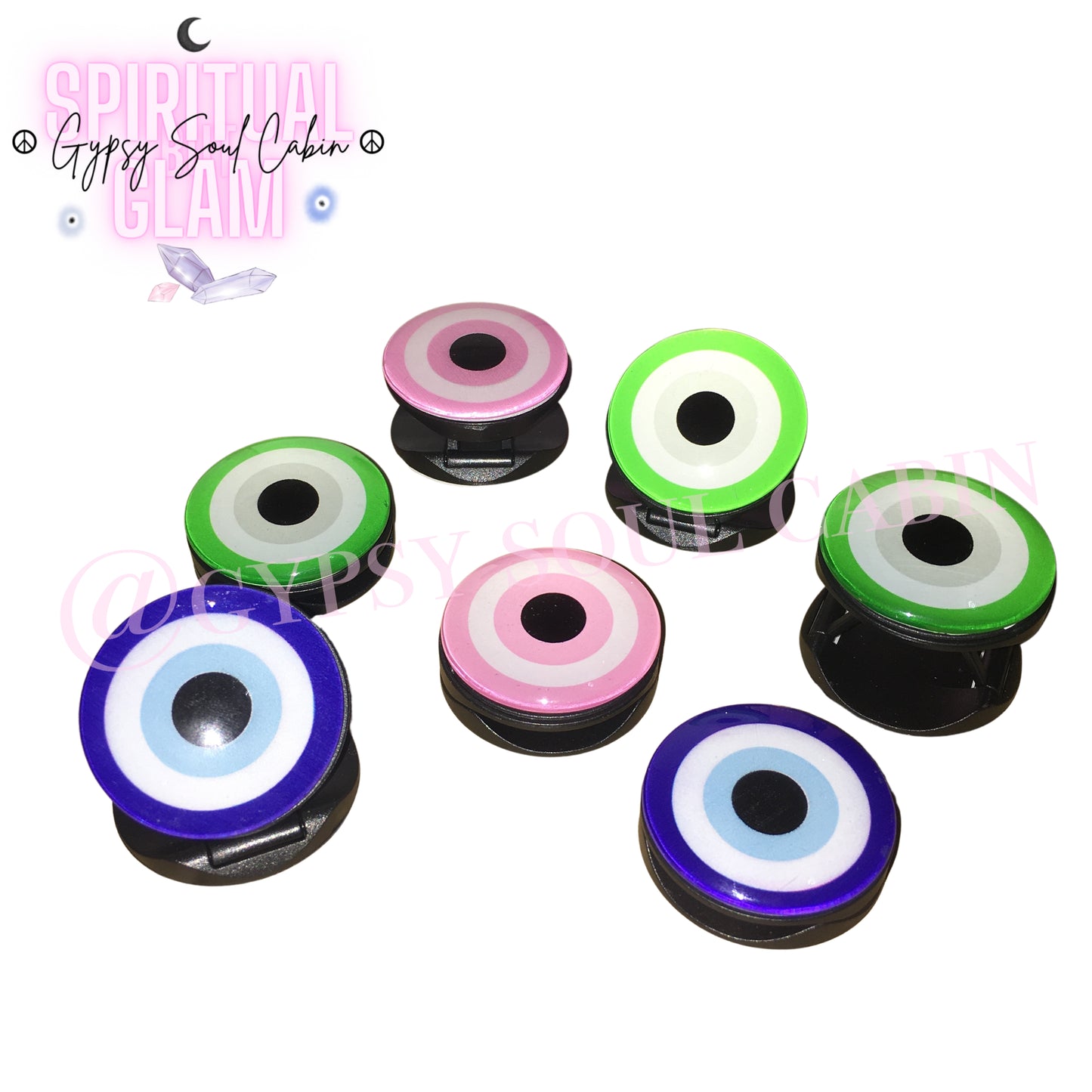 Pink Evil Eye Phone Grip Pop-Socket