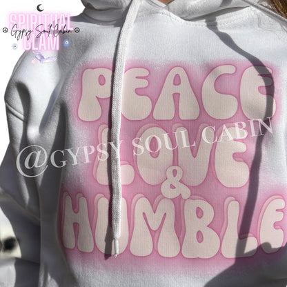 Peace Love & Humble Front Pocket Oversized Girls ’ Women’s Hoodie