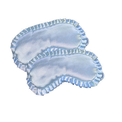 Luxury Coquette Ruffle Blue Sleep Mask