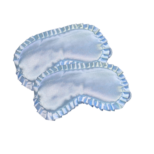 Luxury Coquette Ruffle Blue Sleep Mask