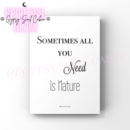 Manifesting Great Things 11:11, Dance, Nature A4 Black & White Quote Prints