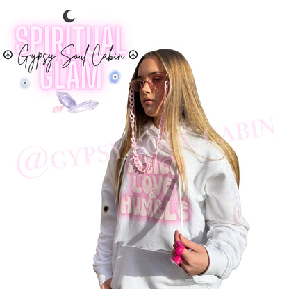Peace Love & Humble Front Pocket Oversized Girls ’ Women’s Hoodie