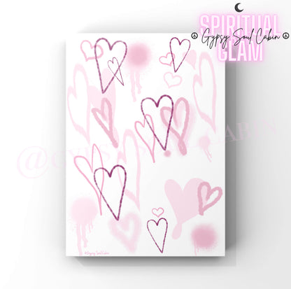 Peace & Love, That’s A Vibe, Love Yourself Graffiti Pink Hearts Prints