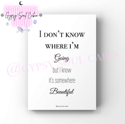 Be Humble, Beautiful, Thankful, Grateful, Blessed Black & White Quote Prints