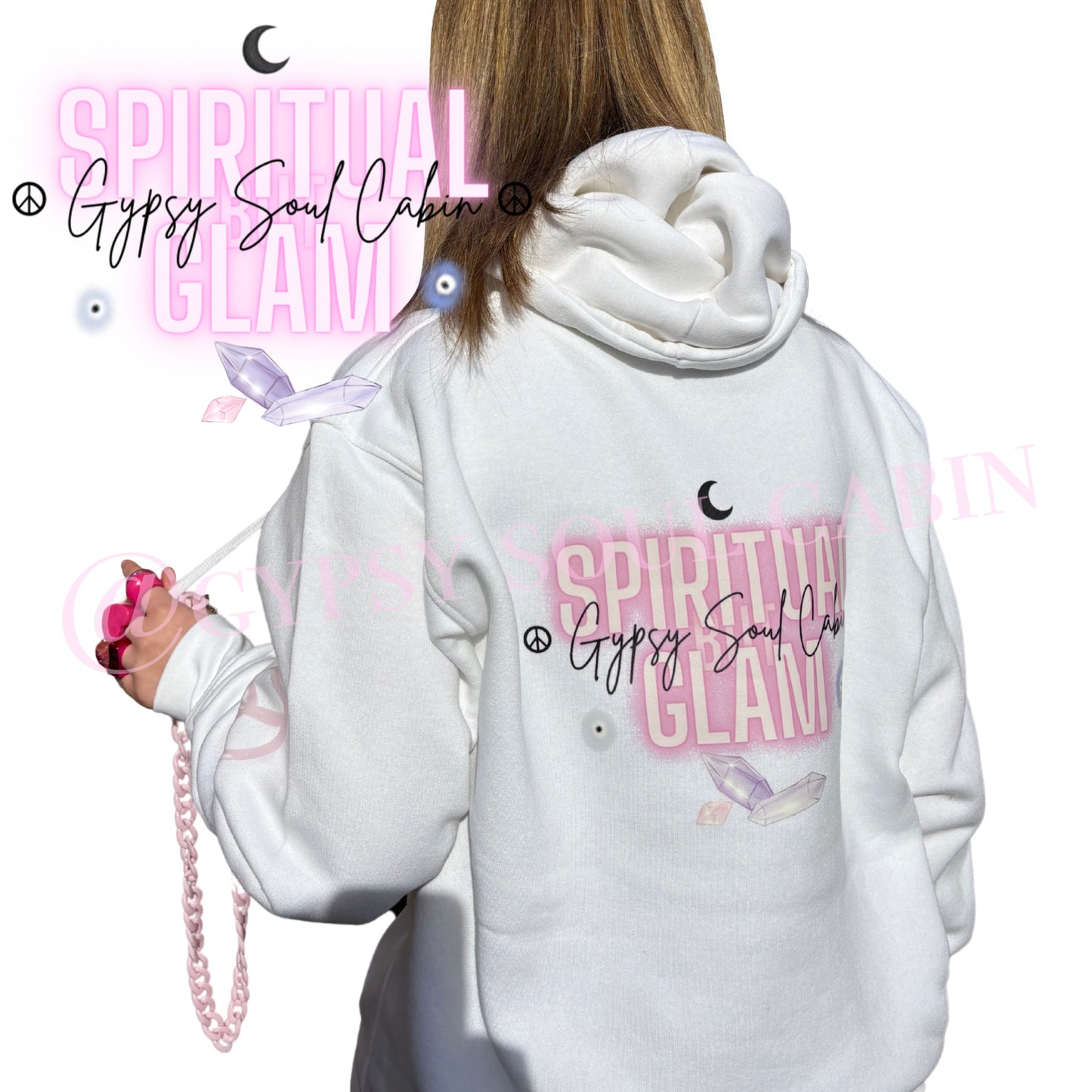 Peace Love & Humble Front Pocket Oversized Girls ’ Women’s Hoodie