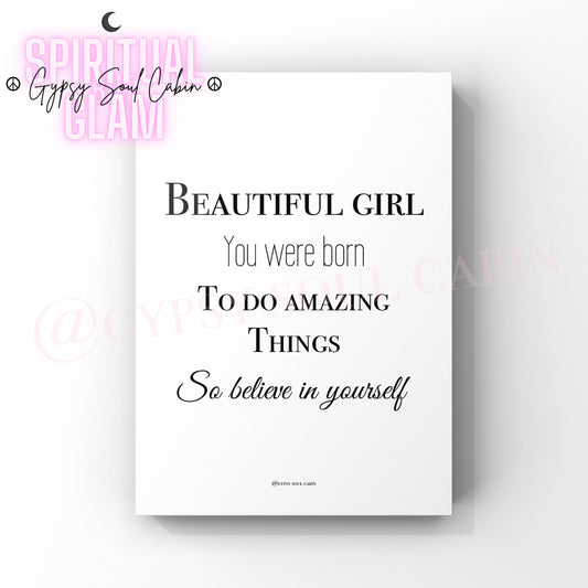 Never Give Up, Believe In Yourself, Stay Focused, Make It Happen Quote Prints