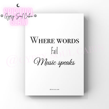 Music Is My Escape, Turn Up The Volume Quote Prints