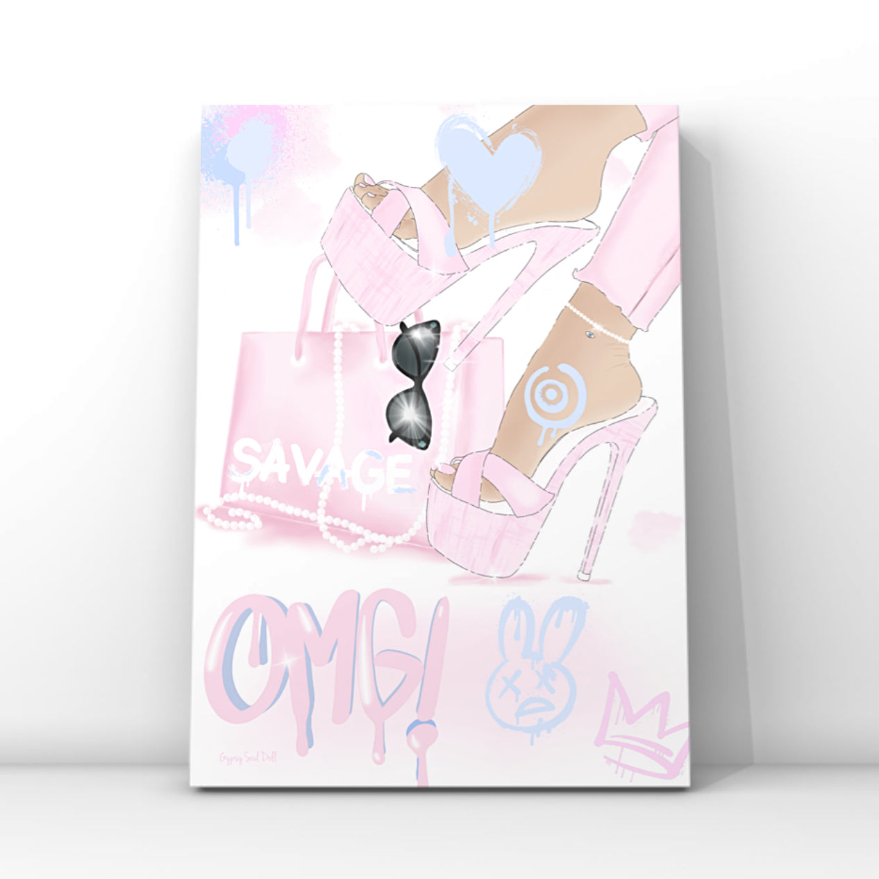 Feminine Energy A4 Print | Chic Graffiti Fashion Wall Art