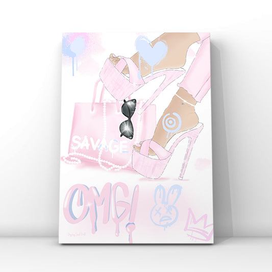 Feminine Energy A4 Print | Chic Graffiti Fashion Wall Art