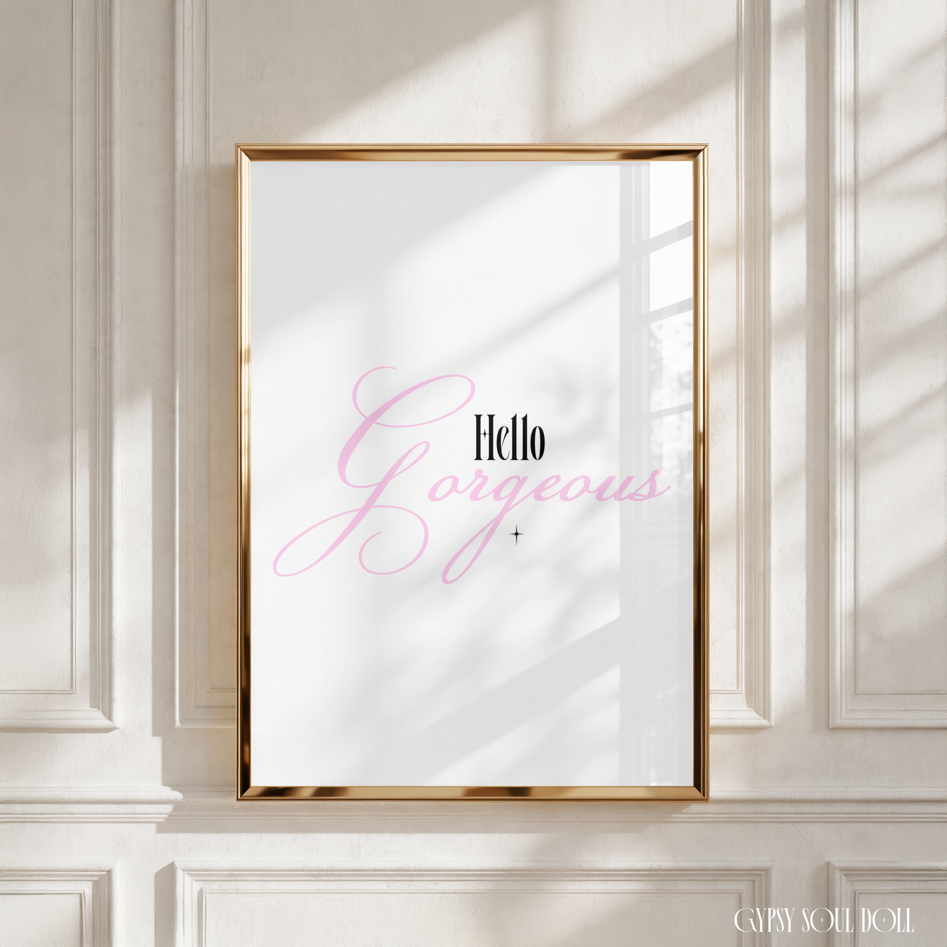 Minimalist monochrome typography poster print displaying the daily morning motivation phrase Time To Shine centred in clean block lettering.