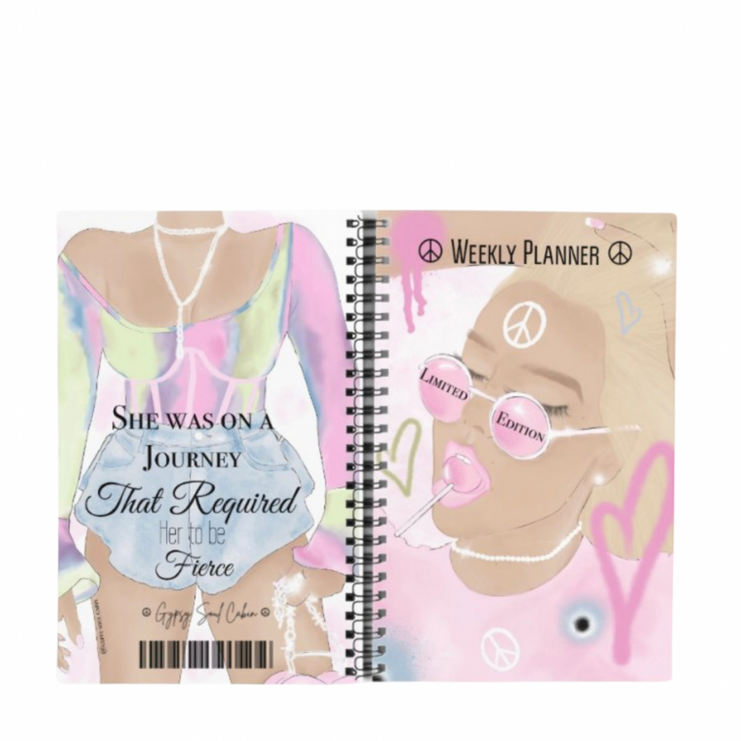 Girl Art Weekly Planner, Notebook, Journal