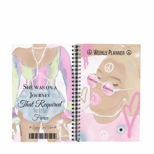 Girl Art Weekly Planner, Notebook, Journal